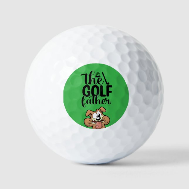Balles De Golf Le Père du Golf : Conception audacieuse et ludique (Recto)