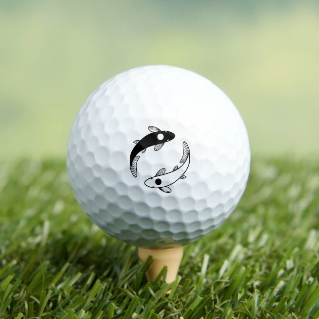 Balles De Golf Le poisson Yin Yang Koi (T-shirt Insitu)