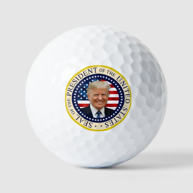Balles De Golf Le sceau du 47ème président Trump a gagné 2024 (Recto)