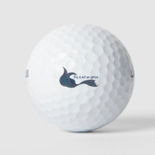 Balles De Golf Le sec n'est pas une option en vert et rose
