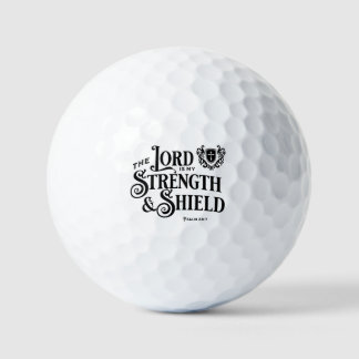 Balles De Golf Le Seigneur est ma Force & Bouclier Royalty