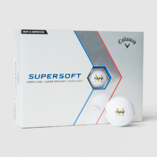 Balles De Golf Léger Personnalisé Monogramme Or Callaway Supersof