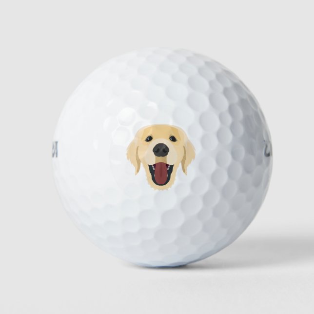 Balles De Golf Les chiens d'illustration font face à Golden Retri (Devant)