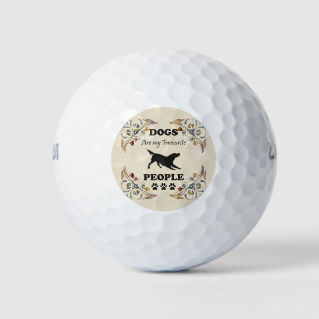 Balles De Golf Les Chiens Sont Mes Personnes Favorites Golf Ball (Devant)