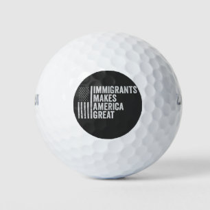 Balles De Golf Les immigrants font de l'Amérique un grand drapeau