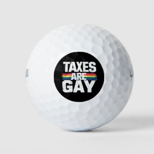 Balles De Golf Les impôts sont gay drôle Gay Pride Mois de la fie