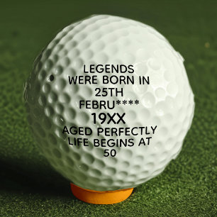 Balles De Golf Les légendes personnalisées sont nées à la date Mo