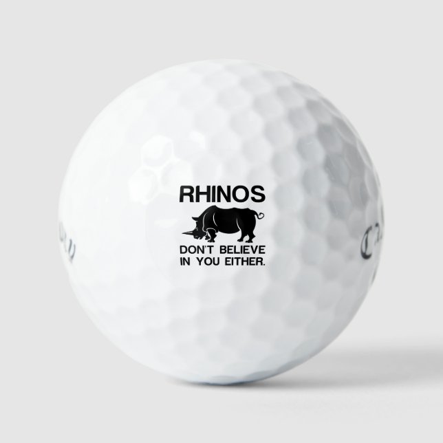 Balles De Golf Les rhinocéros ne croient pas (Recto)