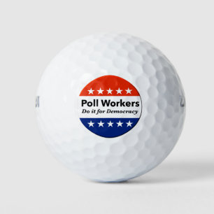 Balles De Golf Les Travailleurs Du Sondage Le Font Pour La Démocr