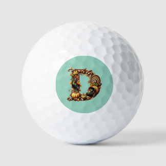 Balles De Golf Letter D Thanksgiving style gift 