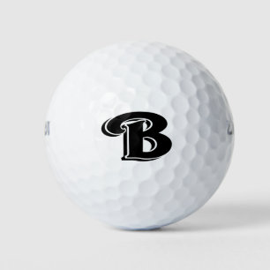 BALLES DE GOLF LETTRE BLANCHE NOIRE B MONOMOBILE