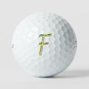 Balles De Golf Lettre créative F Monogramme initial