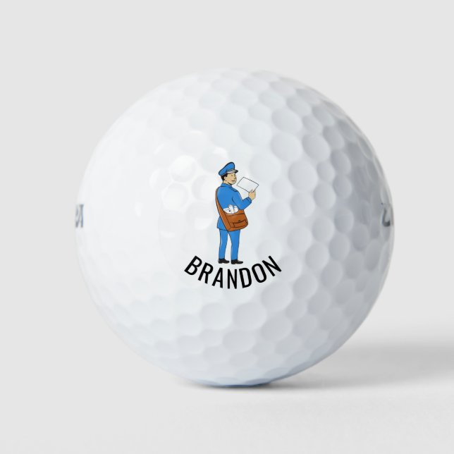 Balles De Golf LETTRE REtro Mailman personnalisée Transporteur (Devant)