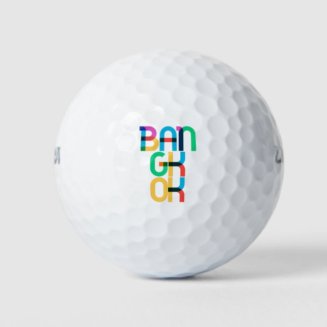 Balles De Golf Lettres Pop Art Auckland Nouvelle-Zélande (Devant)