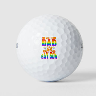Balles De Golf Lgbt Fier Papa D'Un Fils Gay Smartass
