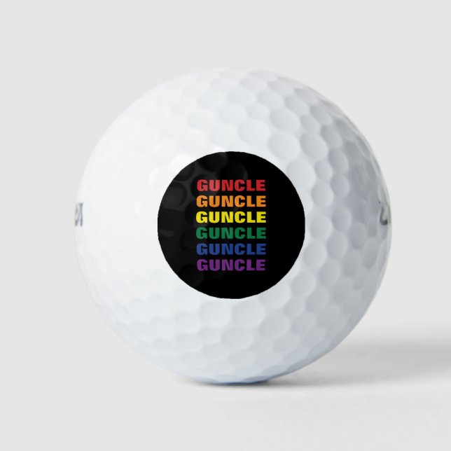 Balles De Golf LGBTQ Gay pride Amusant Et Amusant Oncle Gay Gay (Devant)