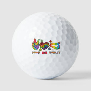 Balles De Golf LGBTQ - Paix, Amour, Égalité - Couleurs Arc-en-cie