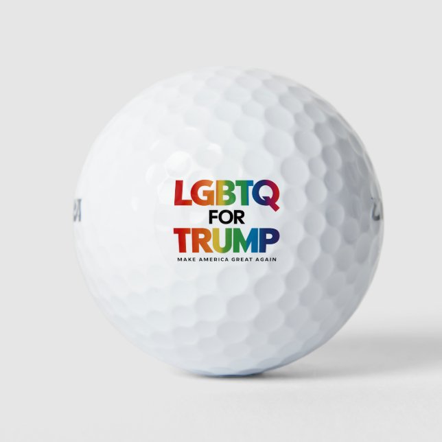 BALLES DE GOLF LGBTQ POUR TRUMP GAY LESBIAN POUR TRUMP 2024 (Devant)