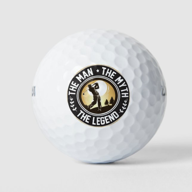 Balles De Golf L'Homme Le Mythe La Légende Golf Balls (Devant)
