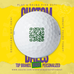 Balles De Golf Lien de code QR scannable pour la promotion de sor