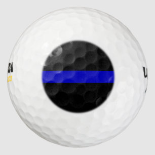 Balles De Golf Ligne Bleue Mince.