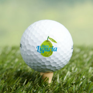 Balles De Golf Ligurie Rétro Olive Italie Vintage Vacances Souven