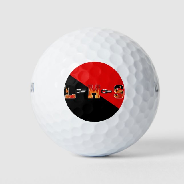 Balles De Golf Lincoln High School Liens Couleurs (Devant)