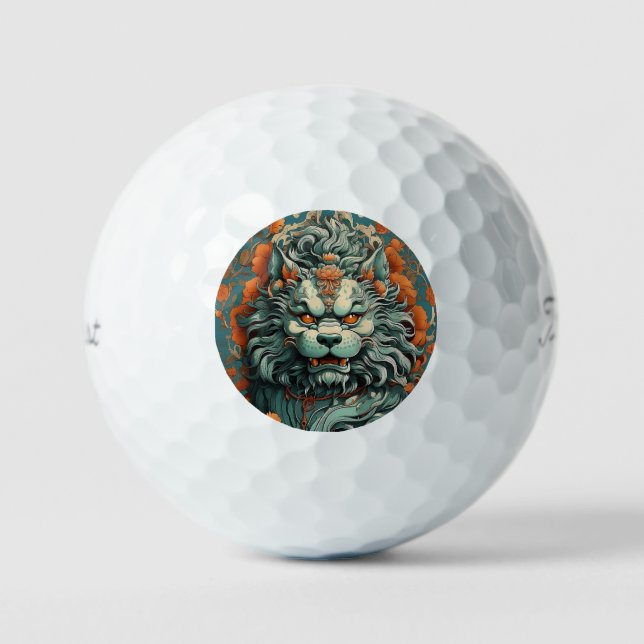 Balles De Golf Lion de la grippe de la sagesse (Recto)
