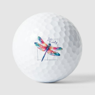 Balles De Golf Live Freely - Dragonfly Colorful Inspirational