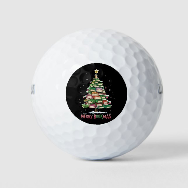 Balles De Golf Livre de Noël Lover Tree Librairie Joyeux Bookmas (Devant)