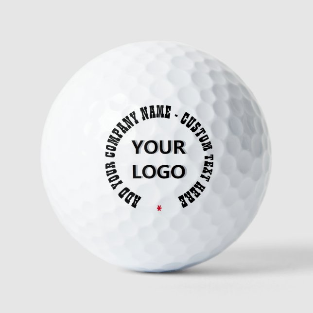 Balles De Golf Logo de l'entreprise personnalisée et texte votre  (Recto)