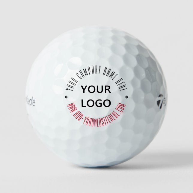 Balles De Golf Logo de l'entreprise personnalisée et timbres text (Recto)