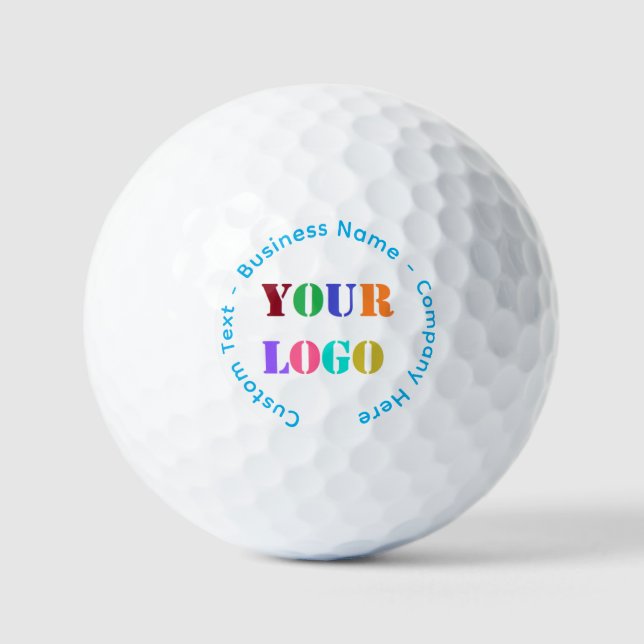 Balles De Golf Logo de l'entreprise personnalisée et timbres text (Recto)