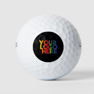 Balles De Golf Logo d'entreprise simple en noir