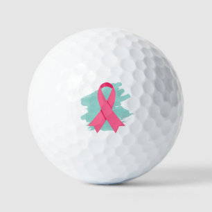 Balles De Golf Logo du ruban rose pour la sensibilisation au canc