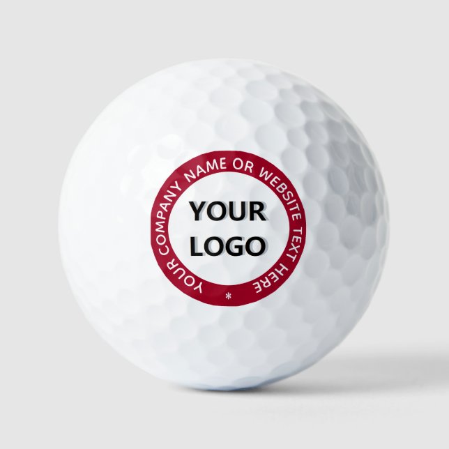 Balles De Golf Logo et texte personnalisés Boules de golf Timbre  (Recto)