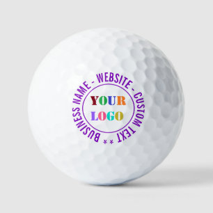Balles De Golf Logo personnalisé et texte promotionnel Timbres de