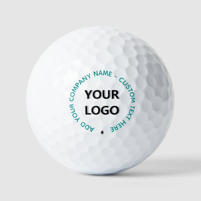 Balles De Golf Logo personnalisé et timbres texte Balls de golf (Recto)