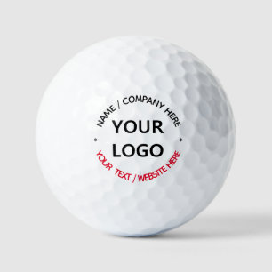 Balles De Golf Logo personnalisé et timbres texte Modèle de boule