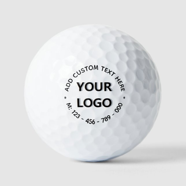 Balles De Golf Logo personnalisé personnalisé et texte Boules de  (Recto)