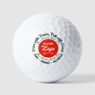 Balles De Golf Logo Personnalisé, Photo + Texte Motivational Golf