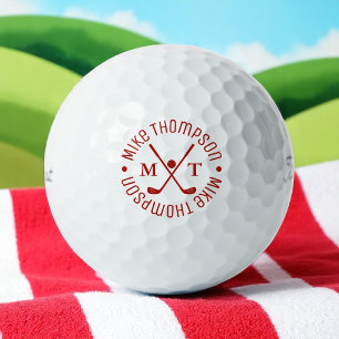 Balles De Golf Logo RED Monogramme pour les golfeurs   Boule avec