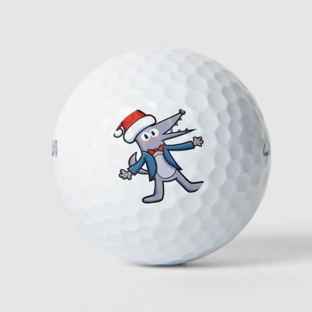 Balles De Golf Loup de Noël (Devant)