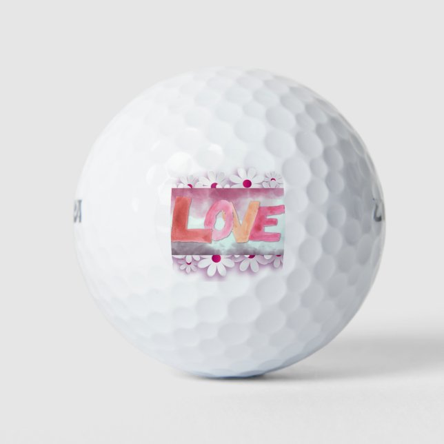 Balles De Golf Love : WaterColor Golf Balls (Devant)