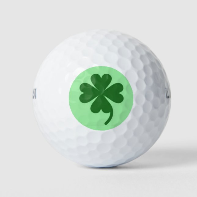 Balles De Golf Lucky Charm Shamrock Golf Ball Designs par Janz (Devant)