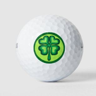 Balles De Golf Lucky Irlandais quatre shamrocks de trèfle