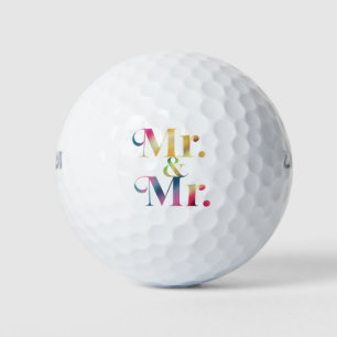 Balles De Golf M. & M. Gay Enterrement de Vie de Garçon Mariage G