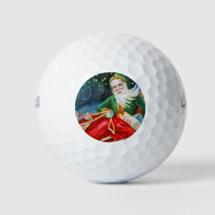 Balles De Golf M. Noël   Père Noël Vintage