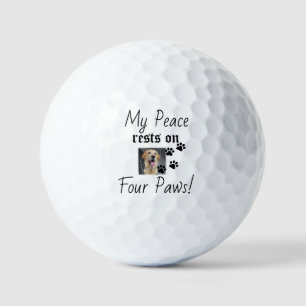 Balles De Golf Ma paix repose sur quatre pattes - Citation de l'a