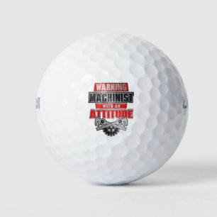 Balles De Golf Machiniste Avec Une Attitude Ingénieur Mécanique